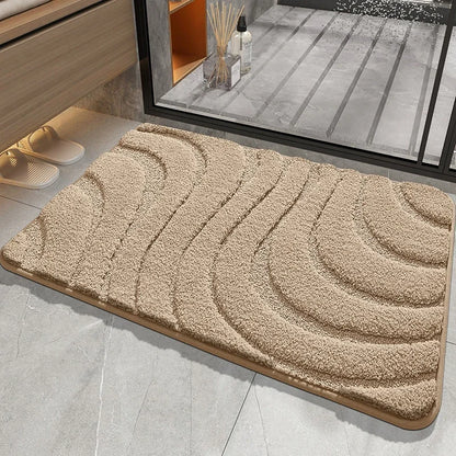 Sculptured quick- drying Bathroom Mat