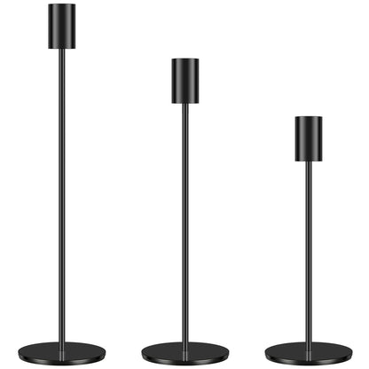 Vintage/Elegantes Kerzenständer-Set aus Metall (3-teilig)