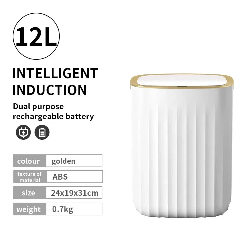 Smart Sensor Rubbish Bin - 12 Litres Suitable for Kitchen and Bathroom
