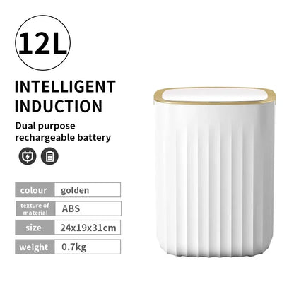 Smart Sensor Rubbish Bin - 12 Litres Suitable for Kitchen and Bathroom