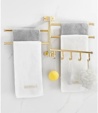 Wall-Mounted Rotating Towel Rack