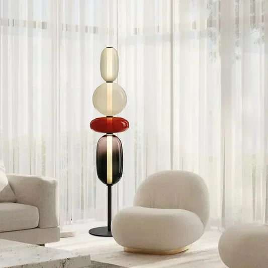 Italian Creative Colored Glass LED Floor Lamp