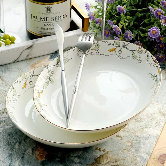 Assiettes à dessert en porcelaine véritable