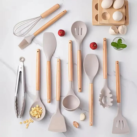 Silicone Kitchen Utensils Set Sets (12 Pieces)