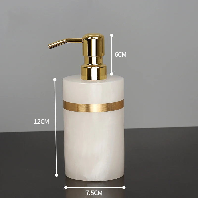White Onyx Natural Marble Bathroom Accessories