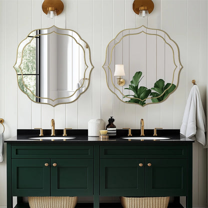 Large Flower Shaped Modern Mirror