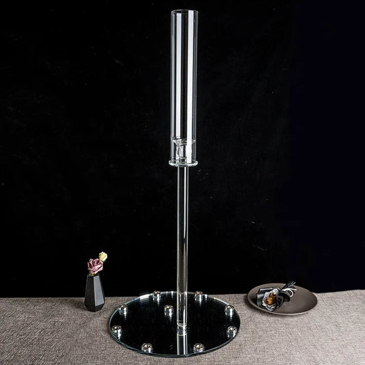 Crystal Glass Tube Candlestick Candelabra