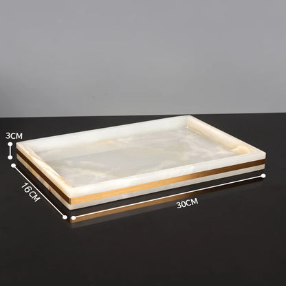White Onyx Natural Marble Bathroom Accessories