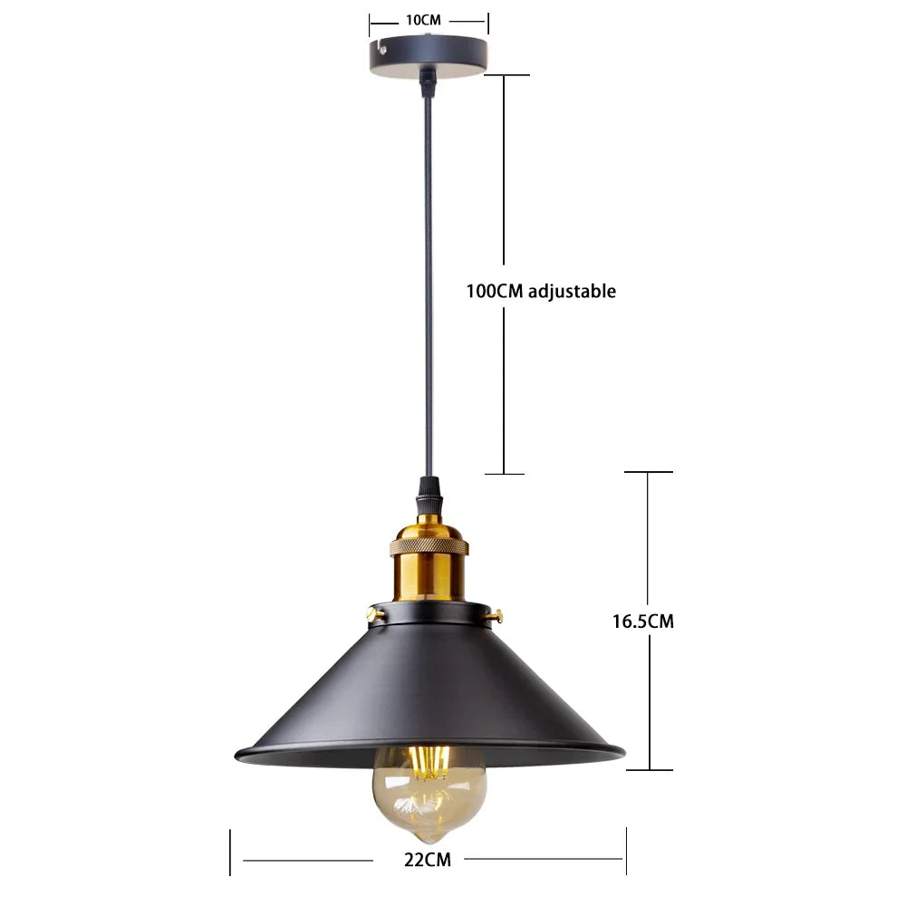 Retro Vintage LED Iron Chandelier Lampshade